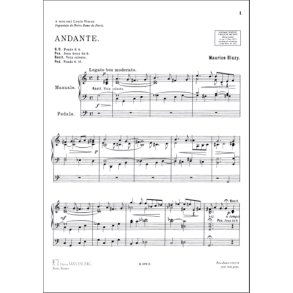 Andante : Da Pieces Pour Grand Orgue Ou Piano A Pedales